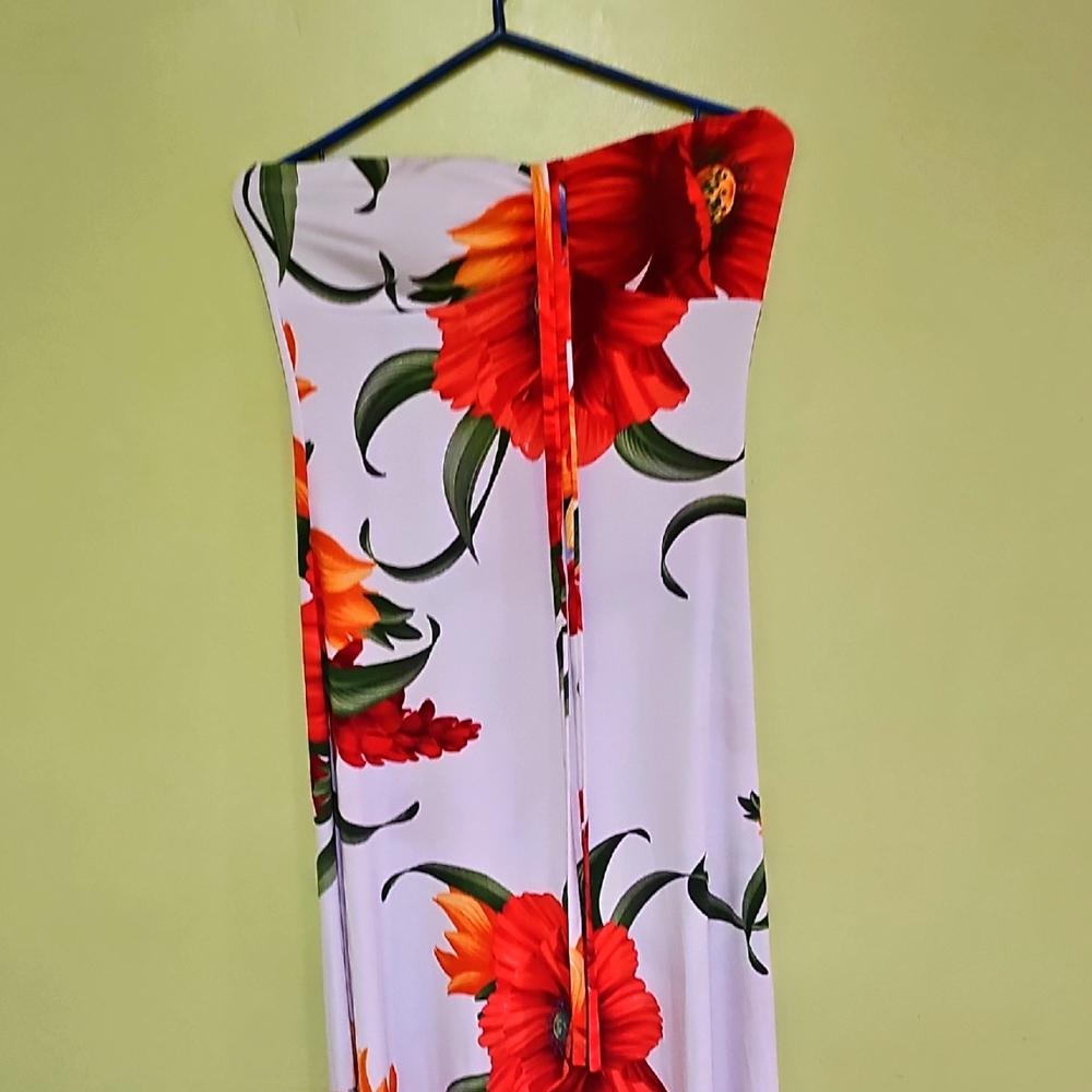 Floral Strapless Maxi Dress